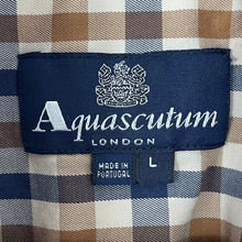 Load image into Gallery viewer, Aquascutum House Check Long Sleeved Shirt - Large (L) PTP 21.5"