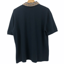 Load image into Gallery viewer, Aquascutum Navy / Check Collar Short Sleeved Polo - Extra Large (XL) PTP 22.5"