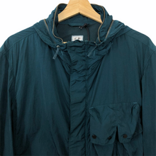 Load image into Gallery viewer, C.P Company Emerald Nylon Shimmer Multi Pocket Goggle Jacket - 52 PTP 23.25"