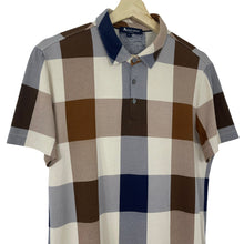 Load image into Gallery viewer, Aquascutum Block Check Short Sleeved Polo - Medium (M) PTP 20.75"