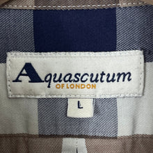 Load image into Gallery viewer, Aquascutum Block Check Long Sleeved Shirt - Large (L) PTP 24.5"
