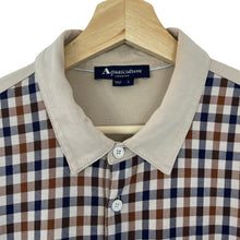 Load image into Gallery viewer, Aquascutum Beige / House Check Short Sleeved Polo - Large (L) PTP 21.5"