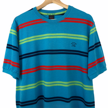 Load image into Gallery viewer, Paul and Shark Multicoloured Striped Short Sleeved T-Shirt - Large (L) PTP 23"