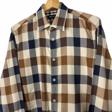 Load image into Gallery viewer, Aquascutum Block Check Long Sleeved Shirt - Medium (M) PTP 20.75"