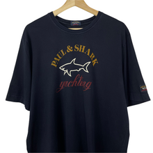 Load image into Gallery viewer, Paul and Shark Navy Short Sleeved Logo T-Shirt - Extra Large (XL) PTP 23.5"