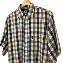 Load image into Gallery viewer, Aquascutum Block Check Short Sleeved Shirt - Medium (M) PTP 24"