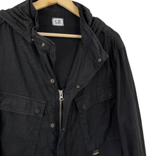 Load image into Gallery viewer, C.P Company Black Goggle Hooded Overshirt - Double Extra Large (XXL) PTP 24"