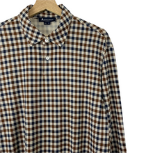 Load image into Gallery viewer, Aquascutum House Check Long Sleeved Polo - Extra Large (XL) PTP 24.25"