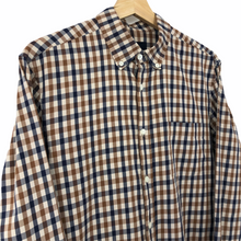 Load image into Gallery viewer, Aquascutum House Check Long Sleeved Shirt - Medium (M) PTP 20.25"