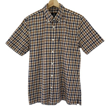 Load image into Gallery viewer, Aquascutum House Check Short Sleeved Shirt - Large (L) PTP 21"