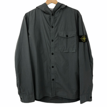 Load image into Gallery viewer, Stone Island Grey Button Up Hooded Overshirt - Extra Large (XL) PTP 23"