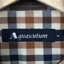 Load image into Gallery viewer, Aquascutum Block Check Long Sleeved Shirt - Small (S) PTP 20.25"