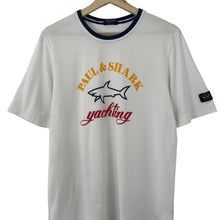 Load image into Gallery viewer, Paul and Shark White Short Sleeved Logo T-Shirt - Medium (M) PTP 20"