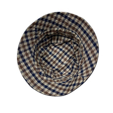 Load image into Gallery viewer, Aquascutum House Check / Navy Reversible Bucket Hat - One Size Fits All