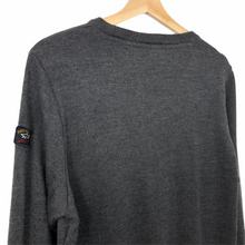 Load image into Gallery viewer, Paul and Shark Dk Grey 100% Wool Crew Neck Sweater - Medium (M) PTP 20"