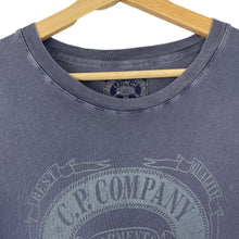 Load image into Gallery viewer, C.P Company Navy Blue Short Sleeved Logo T-Shirt - Double Extra Large (XXL) PTP 22"