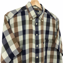 Load image into Gallery viewer, Aquascutum Block Check Short Sleeved Shirt - Large (L) PTP 24.25"