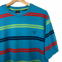 Load image into Gallery viewer, Paul and Shark Multicoloured Striped Short Sleeved T-Shirt - Large (L) PTP 23"