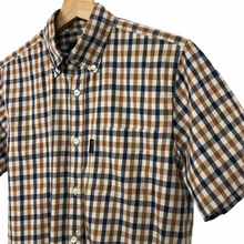 Load image into Gallery viewer, Aquascutum House Check Short Sleeved Shirt - Small (S) PTP 19"