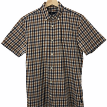 Load image into Gallery viewer, Aquascutum House Check Short Sleeved Shirt - Medium (M) PTP 20.5"