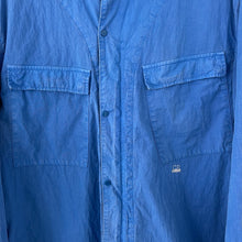 Load image into Gallery viewer, C.P Company Blue Goggle Hooded Overshirt - Triple Extra Large (XXXL) PTP 26"