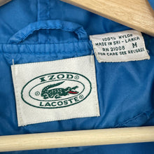 Load image into Gallery viewer, Vintage Light Blue Lacoste Izod Half Zip Cagoule - Medium (M) PTP 24.5"