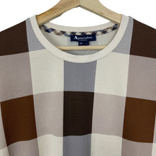 Load image into Gallery viewer, Aquascutum Block Check Short Sleeved T-Shirt - Large (L) PTP 21.25"