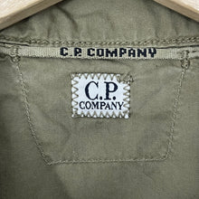 Load image into Gallery viewer, C.P Company Khaki Green Button Up Lens Overshirt - Small (S) PTP 19.25"