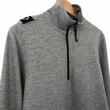 Load image into Gallery viewer, Ma.Strum Grey Half Zip Pullover Sweater - Small (S) PTP 21"