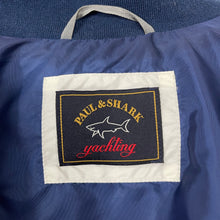 Load image into Gallery viewer, Paul and Shark Navy Blue Hooded Logo Jacket - Large (L) PTP 21.5"
