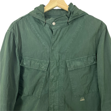 Load image into Gallery viewer, C.P Company Green Goggle Hooded Overshirt - Extra Large (XL) PTP 21.5"