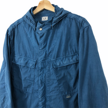 Load image into Gallery viewer, C.P Company Blue Goggle Hooded Overshirt - Double Extra Large (XXL) PTP 23"