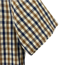 Load image into Gallery viewer, Aquascutum House Check Short Sleeved Shirt - Large (L) PTP 20.25"