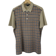 Load image into Gallery viewer, Aquascutum Beige / House Check Short Sleeved Polo - Medium (M) PTP 21"
