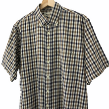 Load image into Gallery viewer, Aquascutum House Check Short Sleeved Shirt - Large (L) PTP 25.25"