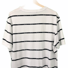 Load image into Gallery viewer, Aquascutum White / Dark Navy Striped Short Sleeved T-Shirt - Extra Large (XL) PTP 22.5"