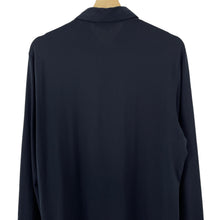 Load image into Gallery viewer, Aquascutum Navy / Block Check Long Sleeved Polo - Small (S) PTP 21.5"
