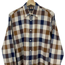 Load image into Gallery viewer, Aquascutum Block Check Long Sleeved Shirt - Medium (M) PTP 20.5"