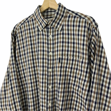 Load image into Gallery viewer, Aquascutum House Check Long Sleeved Shirt - Large (L) PTP 25"