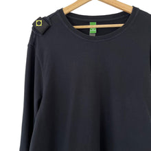 Load image into Gallery viewer, Ma.Strum Black Crew Neck Logo Sweater - Triple Extra Large (XXXL) PTP 24"