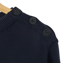 Load image into Gallery viewer, Paul and Shark Navy 100% Wool Crew Neck Sweater - Extra Large (XL) PTP 22"