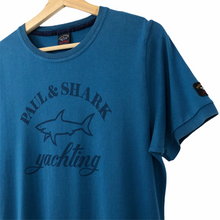Load image into Gallery viewer, Paul and Shark Blue Short Sleeved Logo T-Shirt - Large (L) PTP 19"