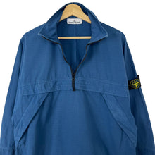 Load image into Gallery viewer, Stone Island Blue 1/4 Zip Popover Ripstop Smock - Small (S) PTP 23.75"