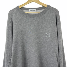 Load image into Gallery viewer, Stone Island Grey Crew Neck Logo Sweater - Triple Extra Large (XXXL) PTP 29.75"