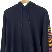 Load image into Gallery viewer, Paul and Shark Navy Spell Out Logo Hoody - Triple Extra Large (XXXL) PTP 24.5"