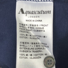 Load image into Gallery viewer, Aquascutum Navy / Check Short Sleeved Polo - Small (S) PTP 19.5"