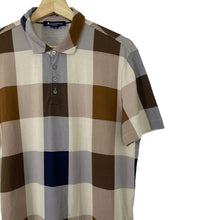 Load image into Gallery viewer, Aquascutum Block Check Short Sleeved Polo - Medium (M) PTP 21.25"