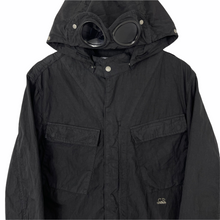 Load image into Gallery viewer, C.P Company Black Goggle Hooded Overshirt - Large (L) PTP 21"