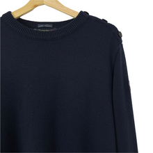 Load image into Gallery viewer, Paul and Shark Navy Crew Neck Logo Wool Sweater - Double Extra Large (XXL) PTP 24.5"
