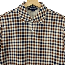 Load image into Gallery viewer, Aquascutum House Check Short Sleeved Polo - Large (L) PTP 20.75"